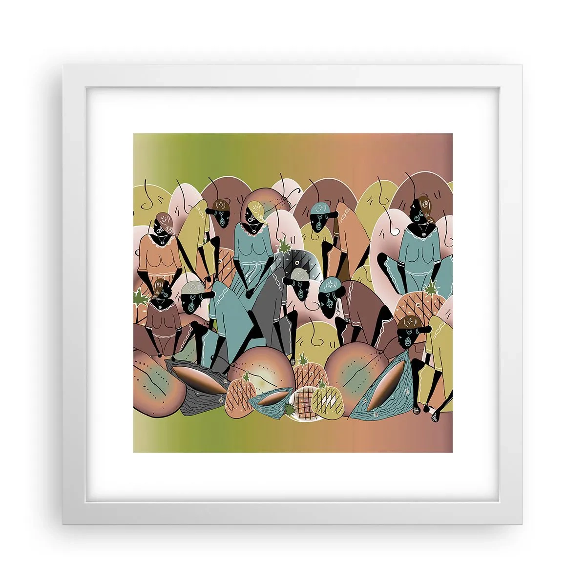 Pôster em moldura branca - Uma grande festa se aproxima - 30x30 cm