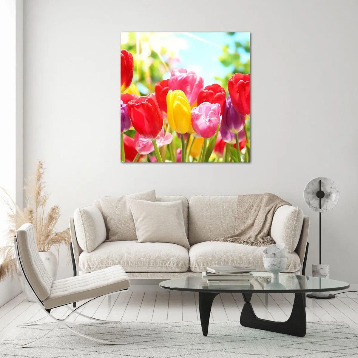 Quadro em vidro - Somos nós, as cores de maio! - 50x50 cm