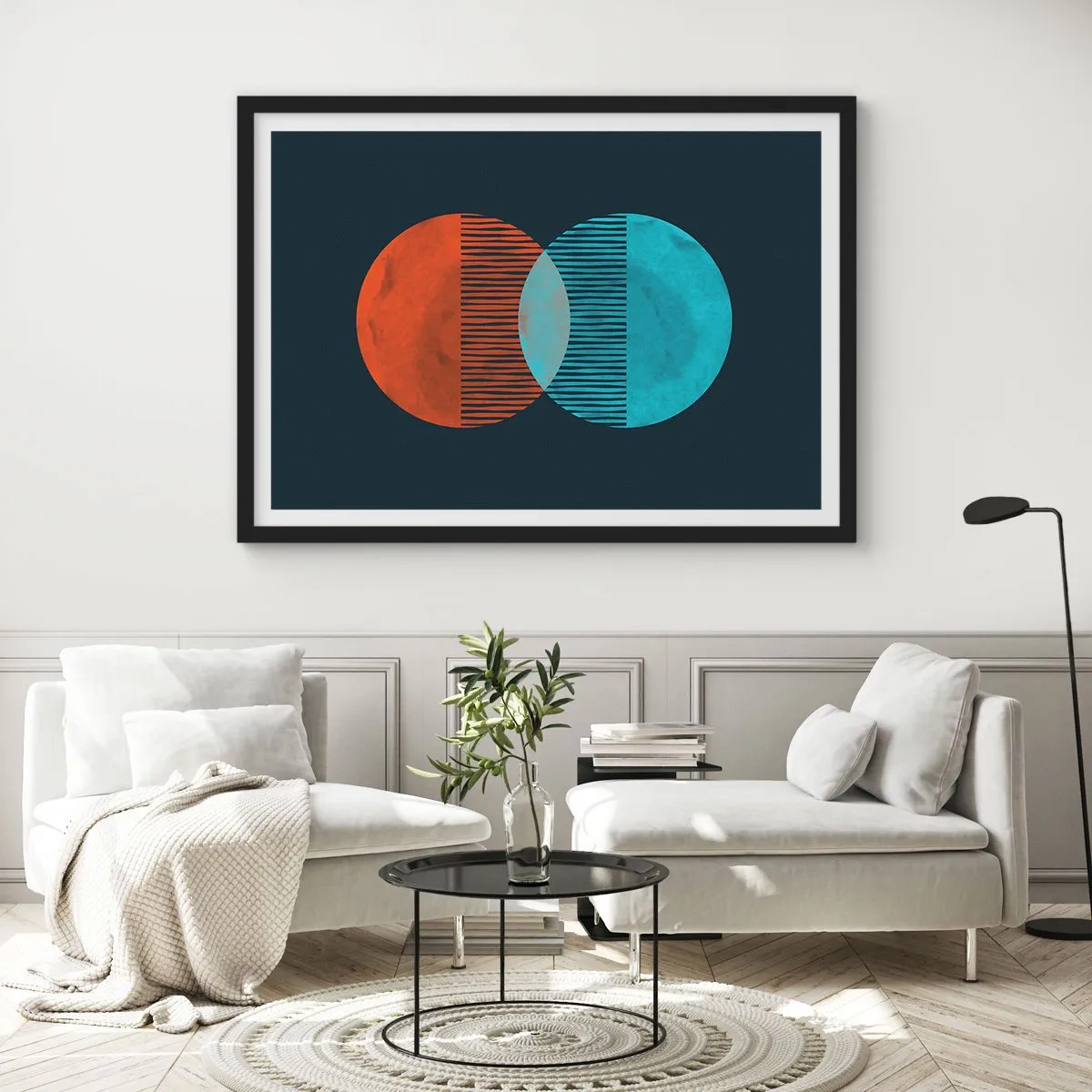 Pôster com moldura preta - Fantasia astronómica - 100x70 cm