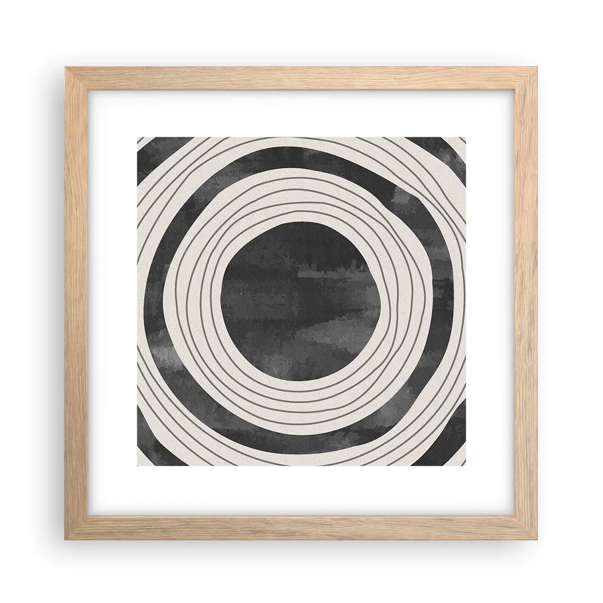 Pôster com moldura de carvalho claro - Direito ao ponto - 30x30 cm