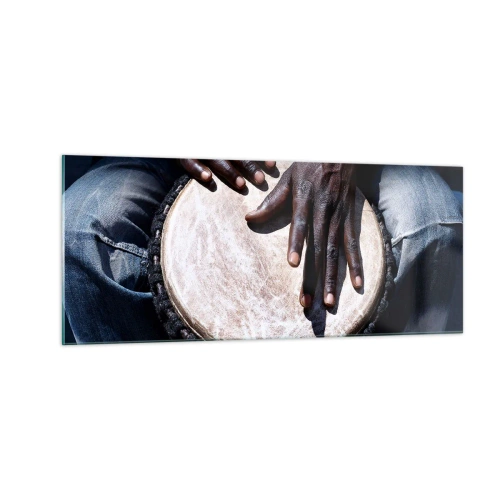 Quadro em vidro - Viva no seu próprio ritmo - 100x40 cm