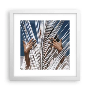 Pôster em moldura branca - A xamã - 30x30 cm