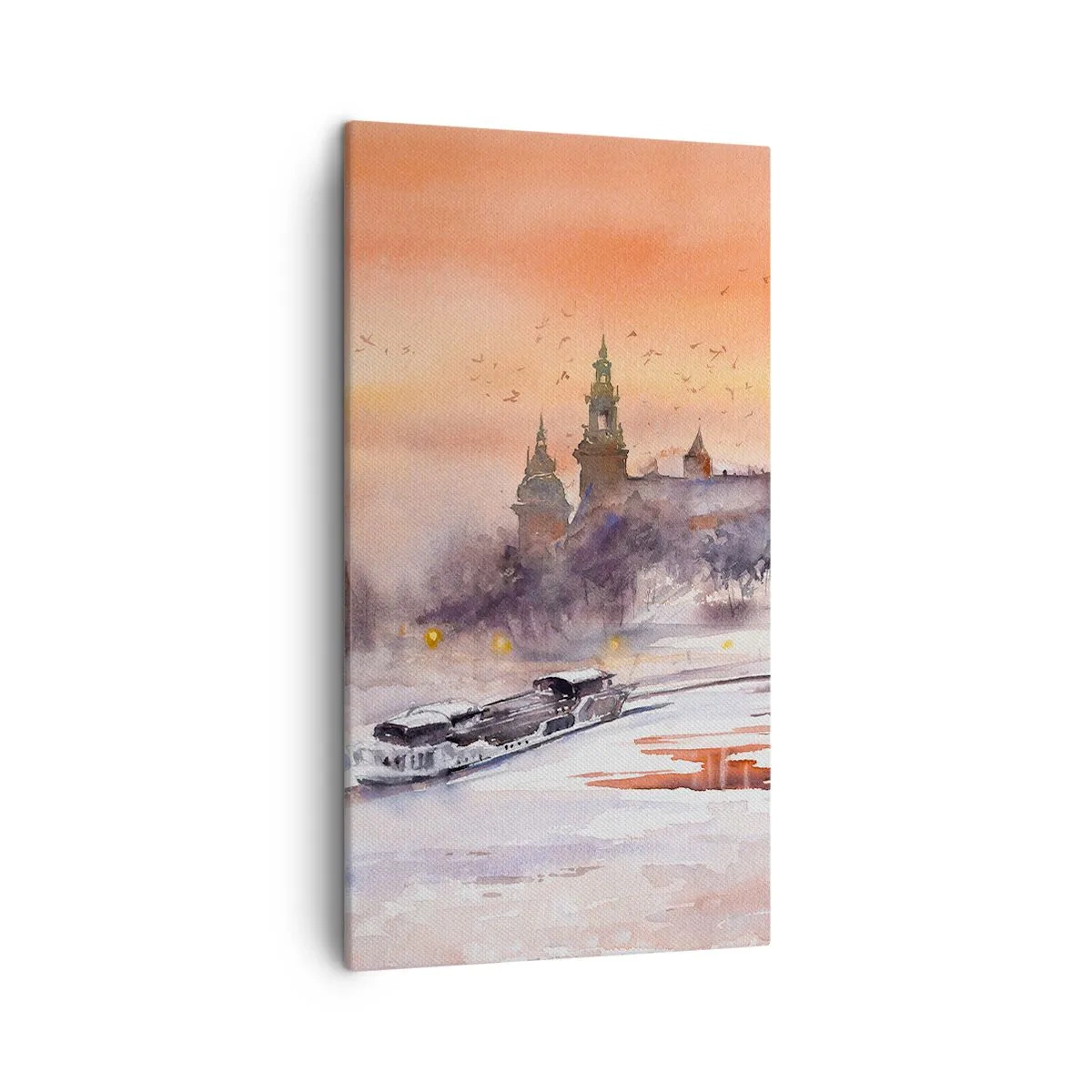 Quadro em tela - Pôr do sol real - 45x80 cm