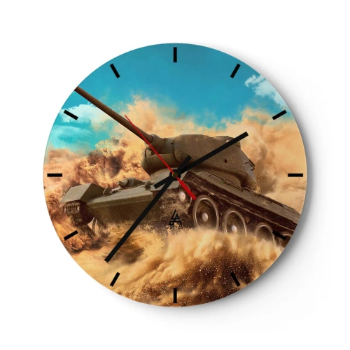 Relógio de parede - Relógio em vidro - Imbatível - 40x40 cm