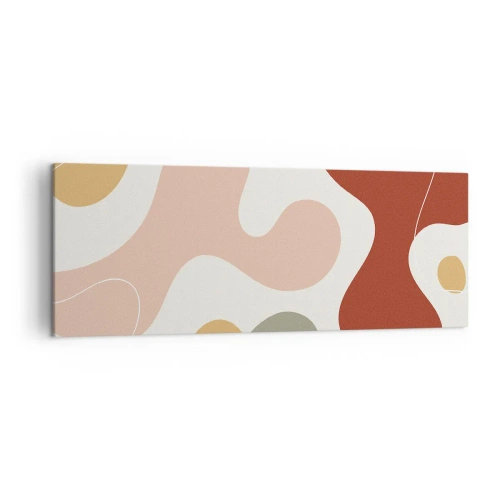Quadro em tela - Ziguezagues ornamentais - 140x50 cm