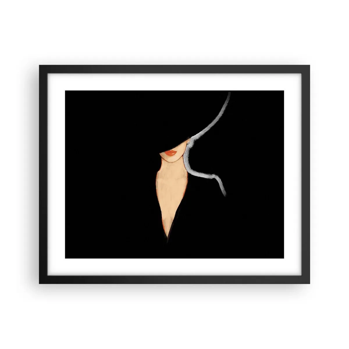 Pôster com moldura preta - Elegância e estilo - 50x40 cm