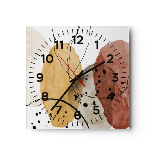 Relógio de parede - Relógio em vidro - Como o ar leve e transparente - 30x30 cm