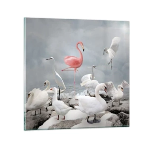 Quadro em vidro - Como vim parar aqui? - 30x30 cm