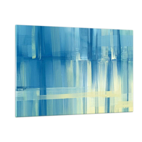 Quadro em vidro - Composição em turquesa - 120x80 cm