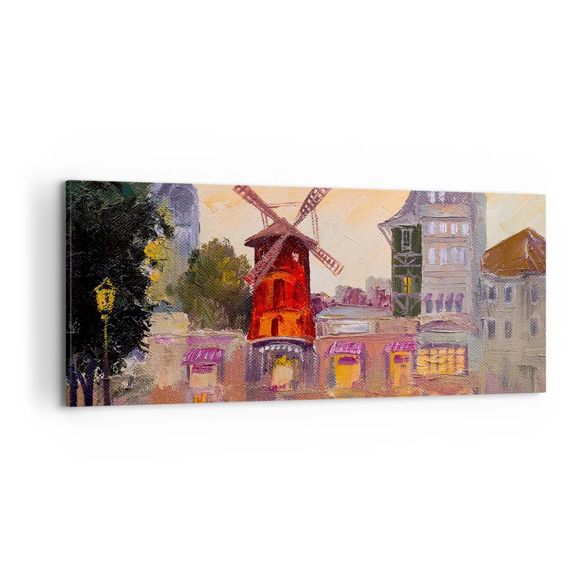 Quadro em tela - Ícones parisienses – Moulin Rouge - 120x50 cm