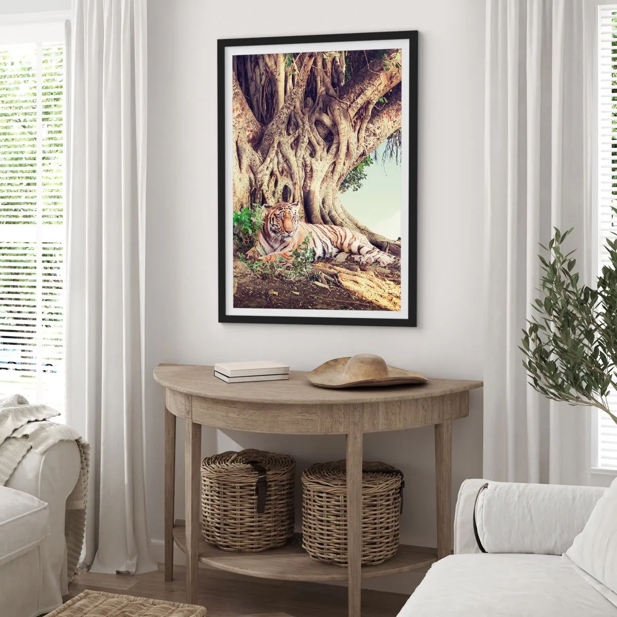 Pôster com moldura preta - Vista do livro de Gênesis - 40x50 cm