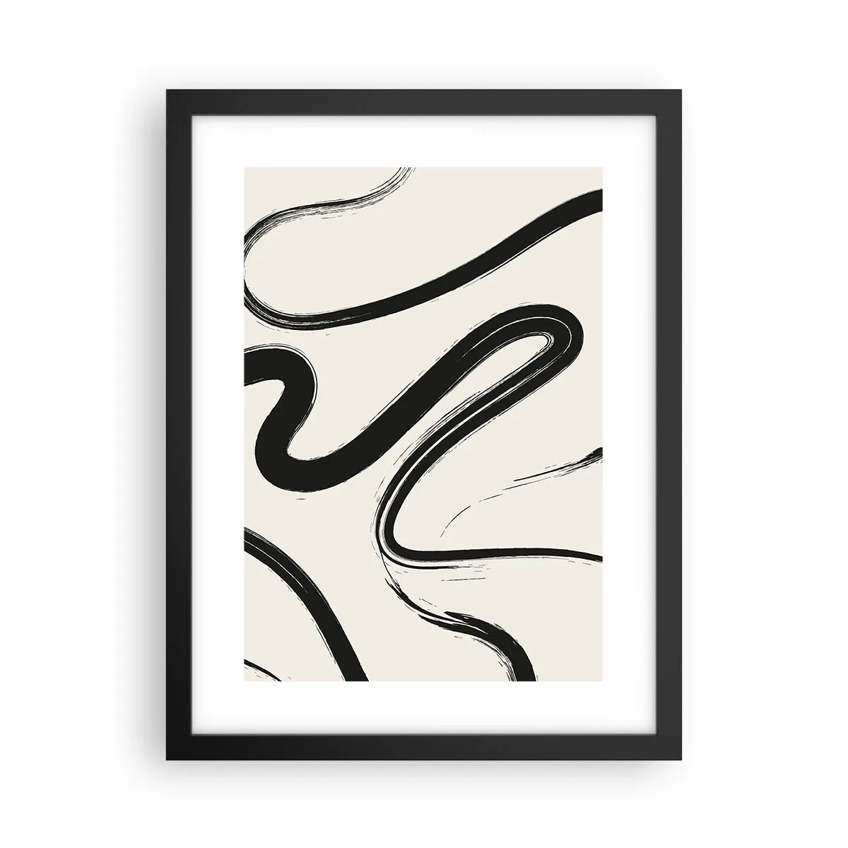Pôster com moldura preta - Capricho preto e branco - 30x40 cm