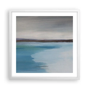 Pôster em moldura branca - Paisagem horizontal - 50x50 cm