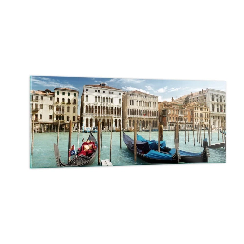 Quadro em vidro - Palácios em azul - 100x40 cm