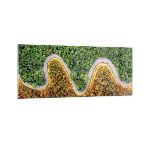 Quadro em vidro - Fronteiras e descobertas - 100x40 cm