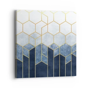 Quadro em tela - Composição em ritmo sincopado - 30x30 cm