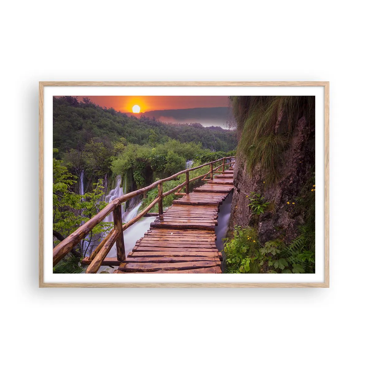 Pôster com moldura de carvalho claro - Beleza inacreditável - 100x70 cm