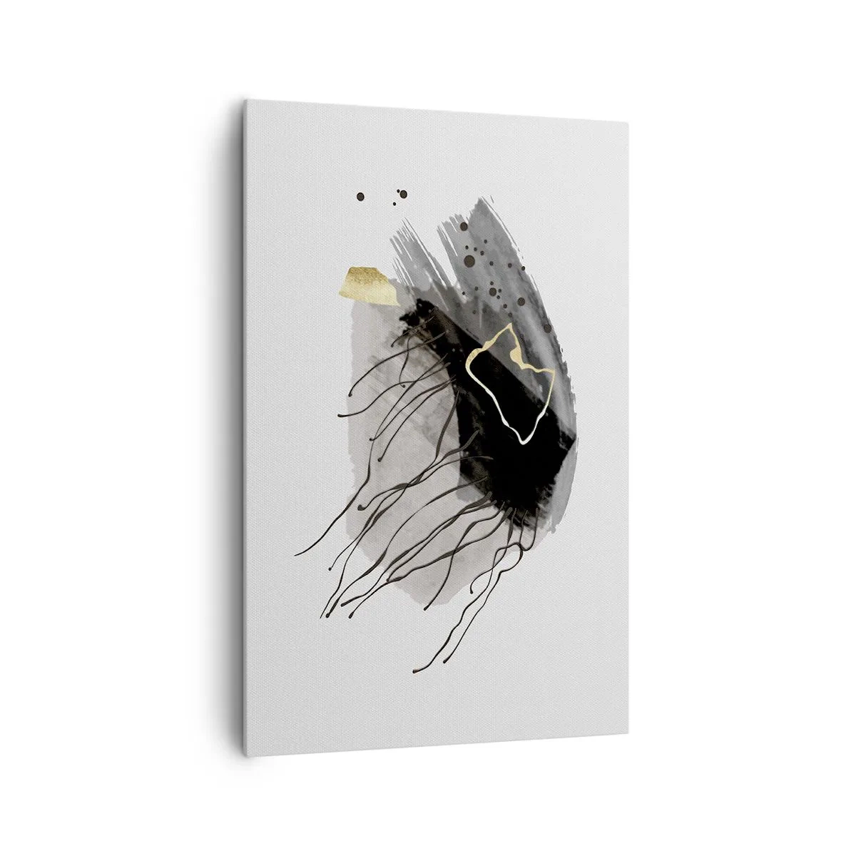 Quadro em tela - A preto e dourado - 80x120 cm