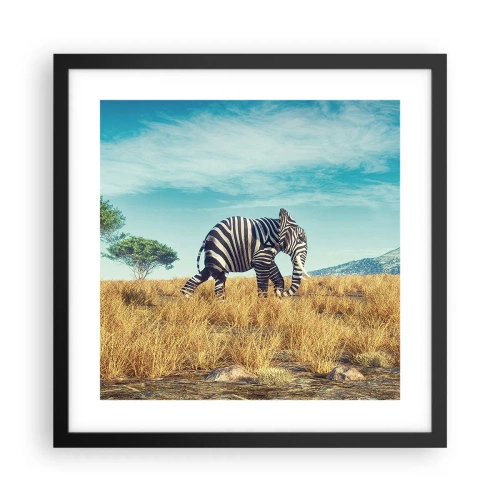 Pôster com moldura preta - Cinza não está mais na moda - 40x40 cm