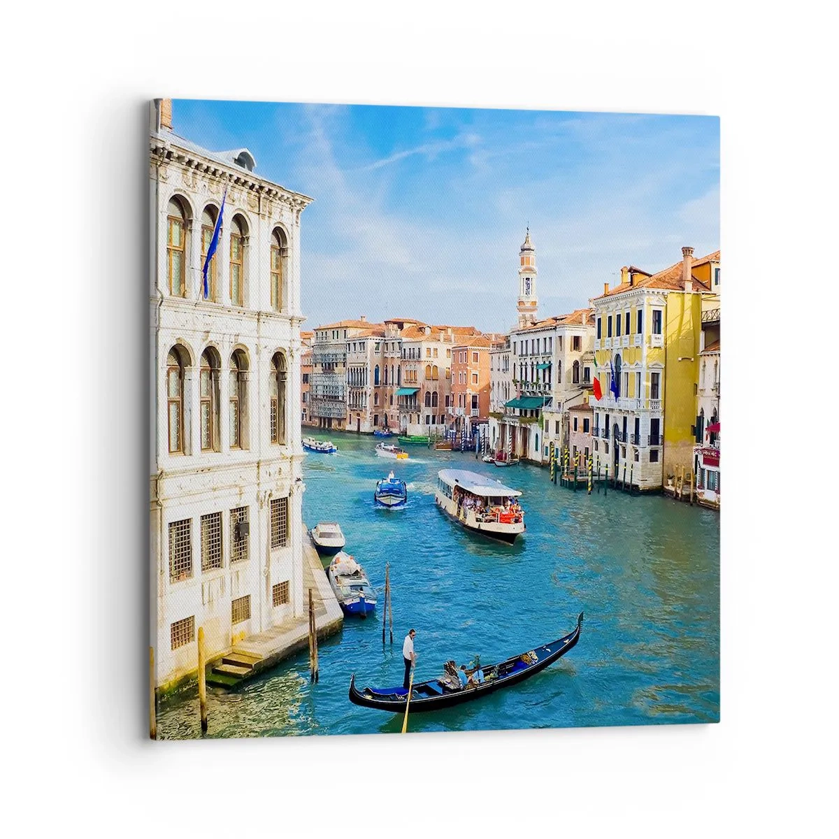 Quadro em tela - Tráfego único no mundo - 70x70 cm