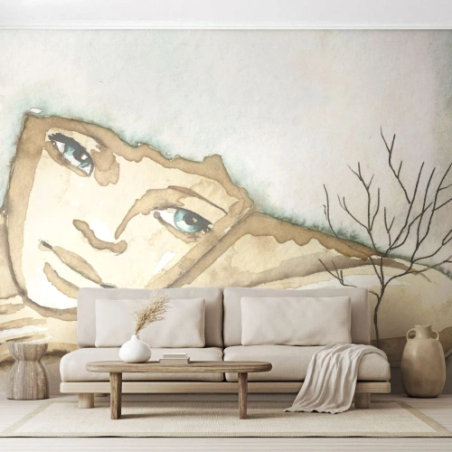 Papel de Parede Standard Eco - A árvore da poesia cresce do silêncio - Conto de fadas, Abstração, Para crianças - 400x280 cm