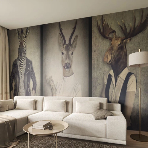 Papel de Parede Premium Canvas - Deixem os gestos falar - Abstração, Fantasia, Costelas - 150x105 cm