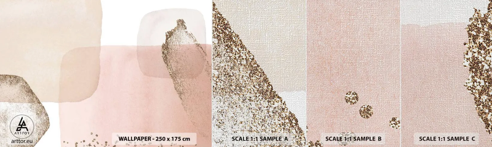 Amostra de papel de parede Premium Canvas - Olhar através da cor - Abstração, Pedaço, Padrão Moderno - 100x30 cm