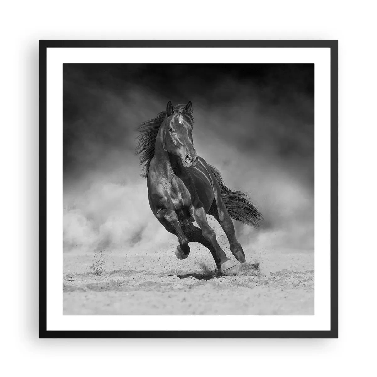 Pôster com moldura preta - Digno do próprio emir - 60x60 cm
