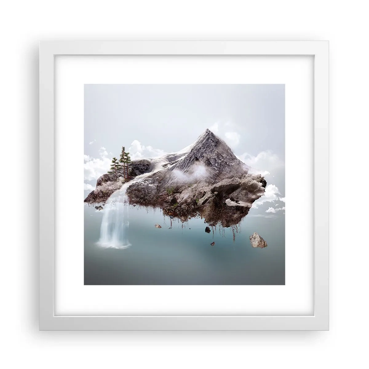 Pôster em moldura branca - Pelos olhos de um surrealista - 30x30 cm