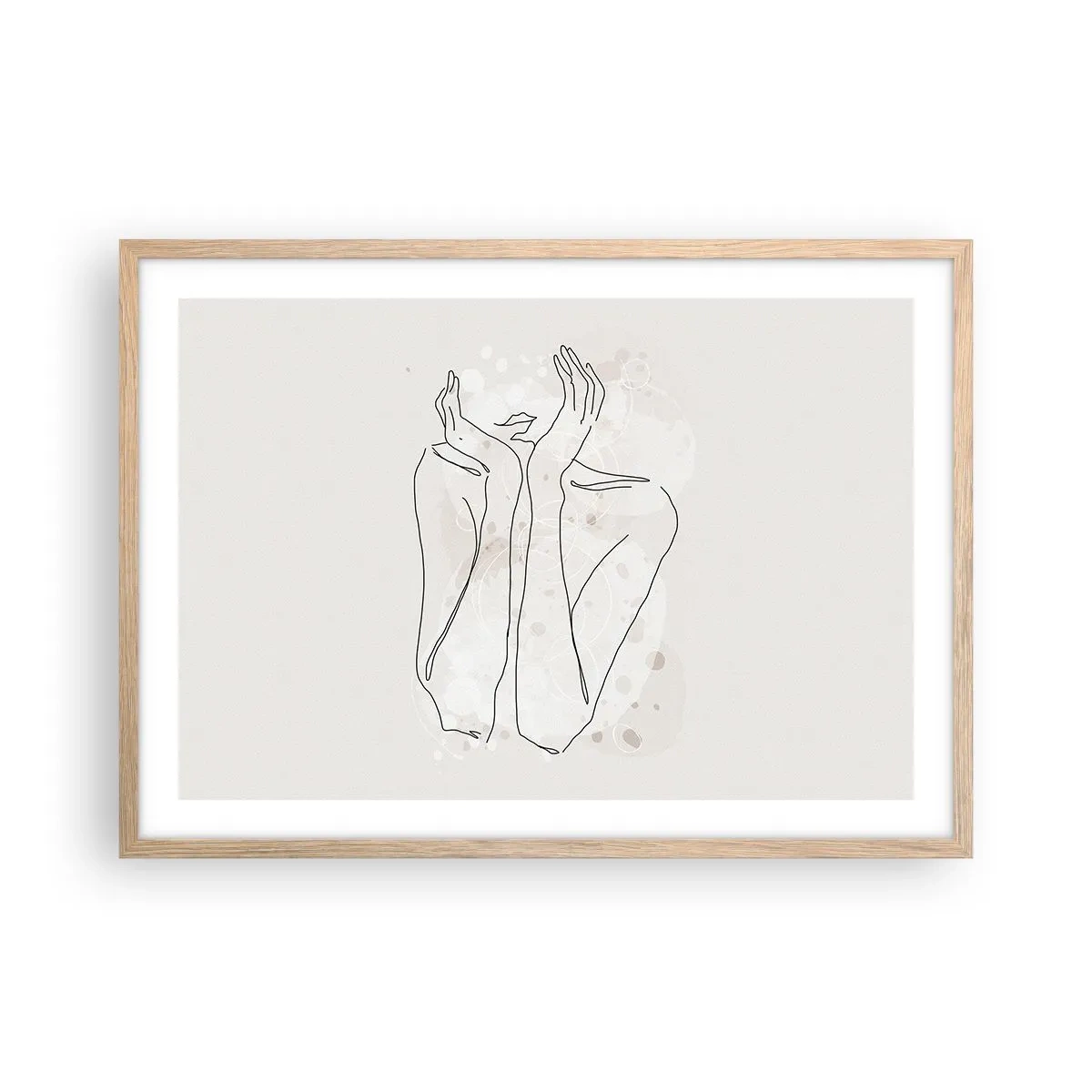 Pôster com moldura de carvalho claro - Momento de sonho - 70x50 cm