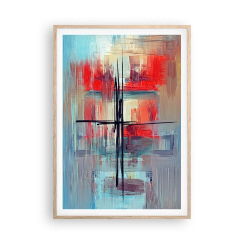Pôster com moldura de carvalho claro - Uma paisagem numa dimensão desconhecida - 70x100 cm