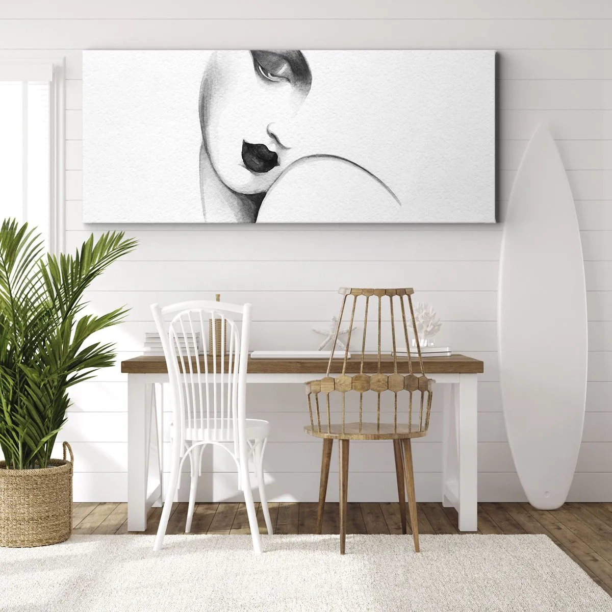 Quadro em tela - No estilo de Łempicka - 100x40 cm