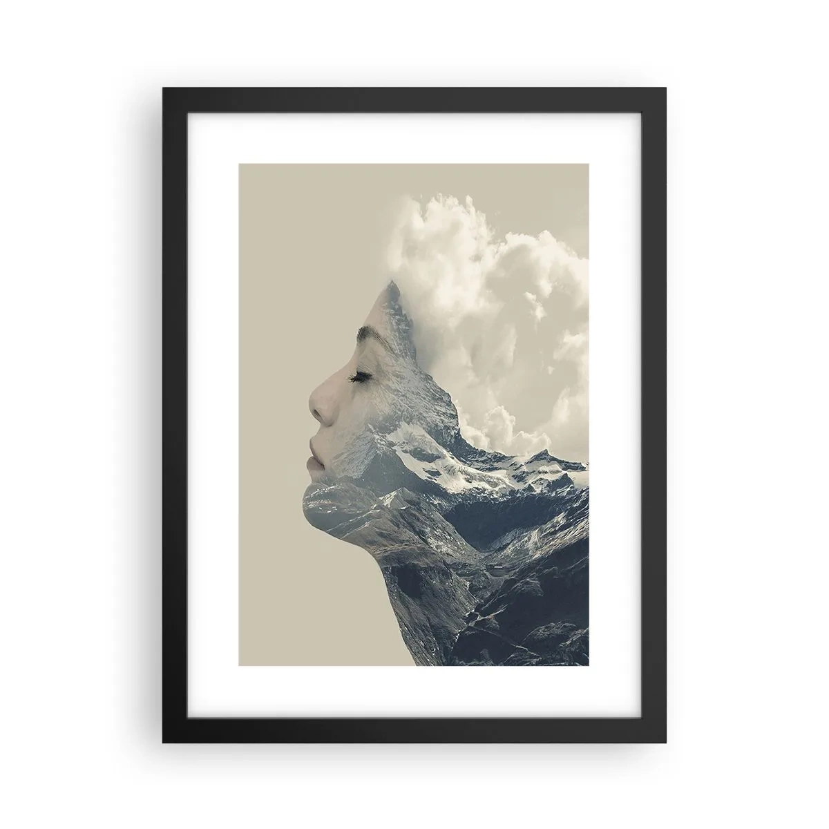 Pôster com moldura preta - A beleza dos elementos da natureza - 30x40 cm