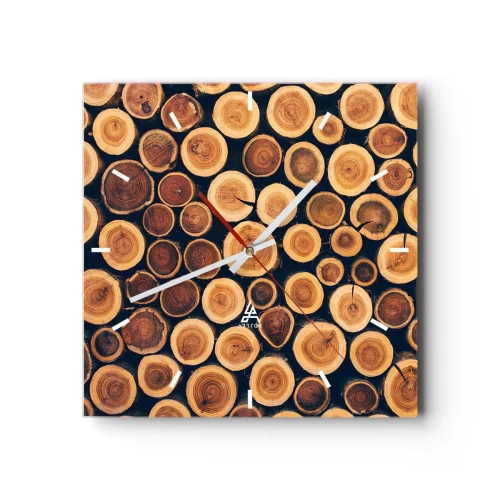 Relógio de parede - Relógio em vidro - Que idade pareço ter? - 40x40 cm