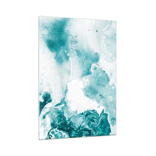 Quadro em vidro - Inundado em azul - 50x70 cm