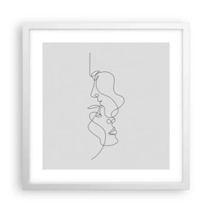 Pôster em moldura branca - O calor dos desejos amargos - 40x40 cm