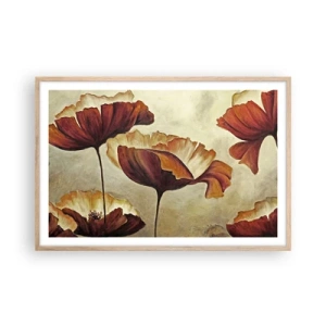 Pôster com moldura de carvalho claro - Prados e pradarias - 91x61 cm