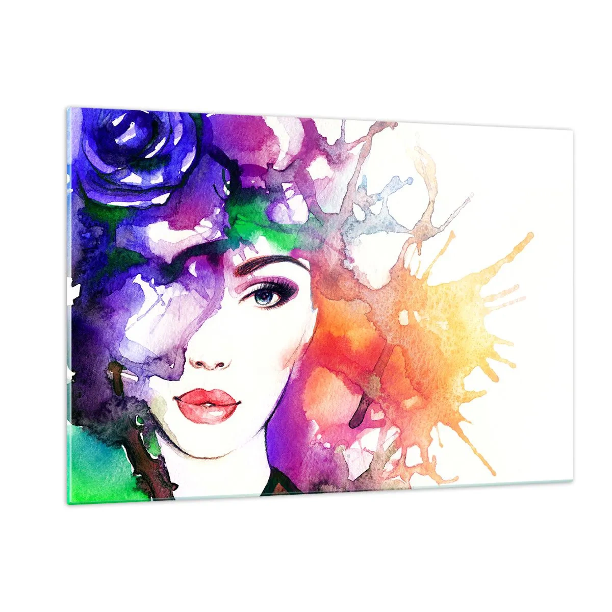 Quadro em vidro - Com a cabeça nas nuvens - 120x80 cm
