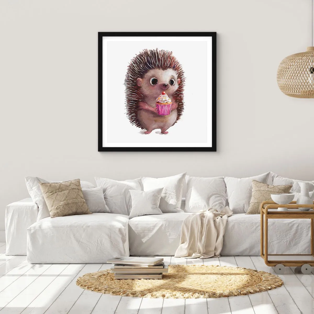 Pôster com moldura preta - A celebração é diária - 60x60 cm