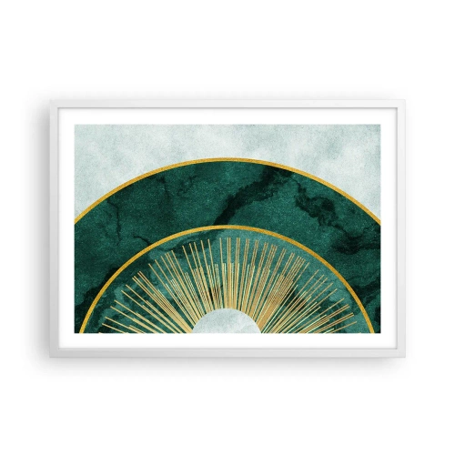 Pôster em moldura branca - Outro sistema solar - 70x50 cm