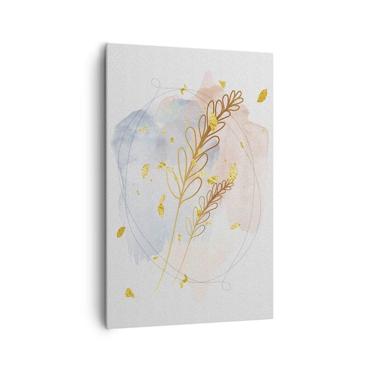 Quadro em tela - Explosão dourada - 80x120 cm