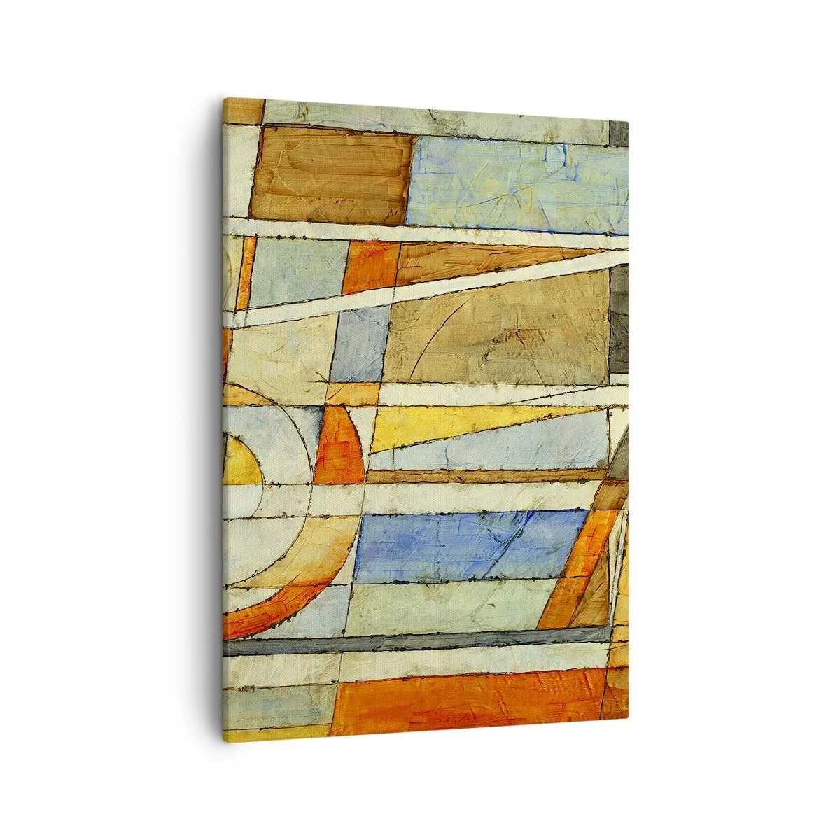 Quadro em tela - Cubismo em construção - 50x70 cm