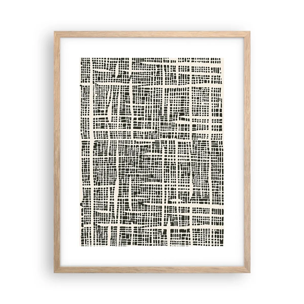 Pôster com moldura de carvalho claro - Uma composição tecida - 40x50 cm