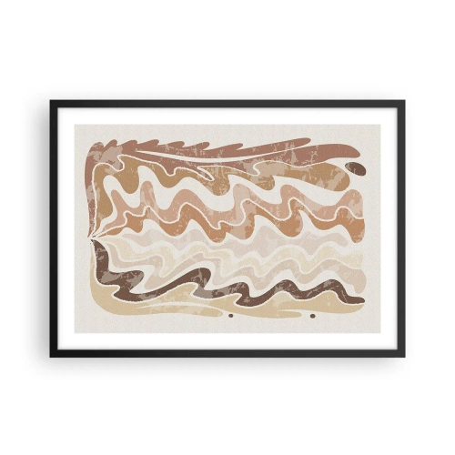 Pôster com moldura preta - Boa energia – boas emoções - 70x50 cm