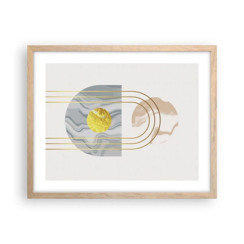 Pôster com moldura de carvalho claro - Brilho e claridade - 50x40 cm