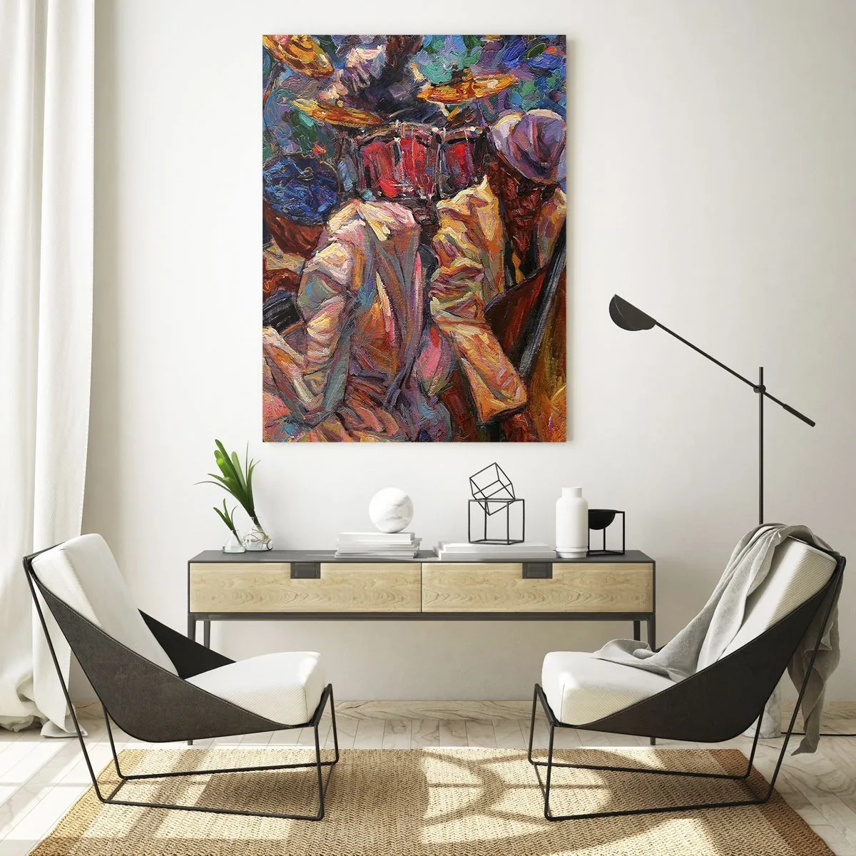 Quadro em vidro - Num só ritmo - 50x70 cm