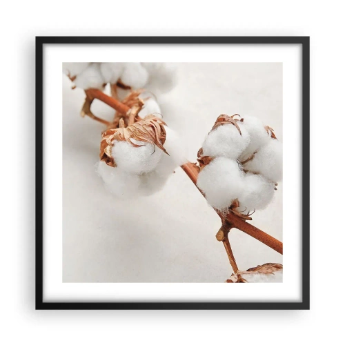 Pôster com moldura preta - Apenas acaricie - 50x50 cm