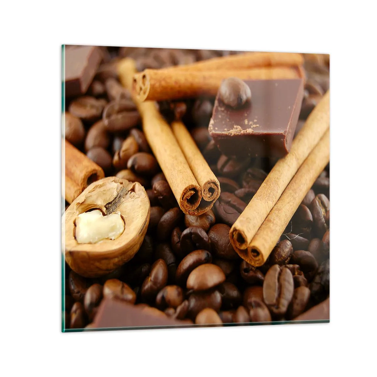 Quadro em vidro - Concerto de aromas - 50x50 cm