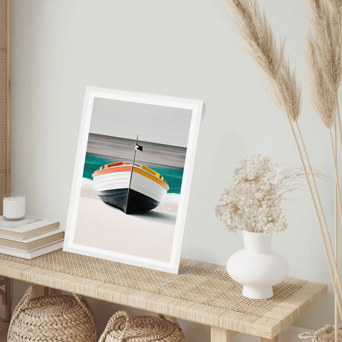 Pôster em moldura branca - No seu lugar - 50x70 cm