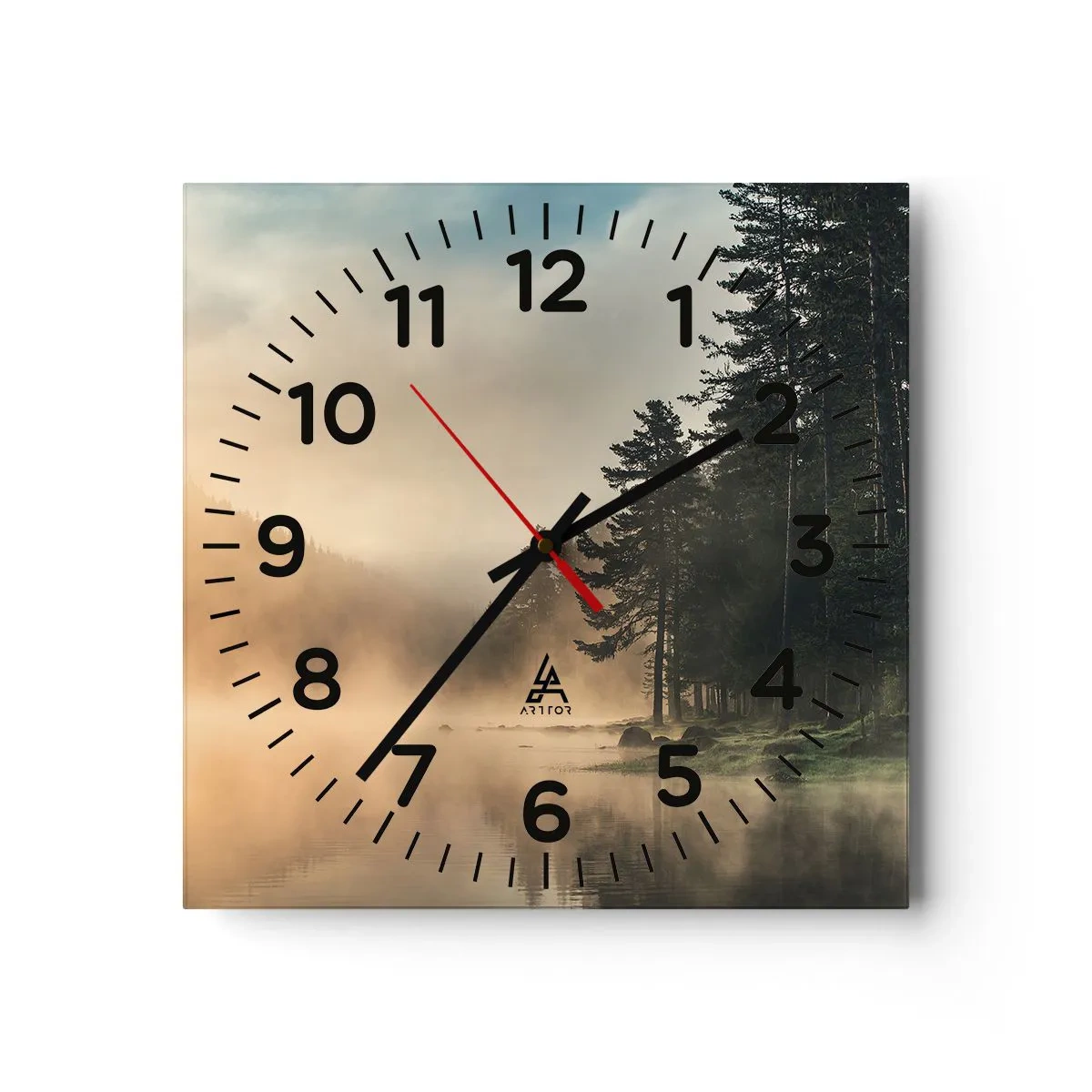 Relógio de parede - Relógio em vidro - O nascimento do dia - 30x30 cm